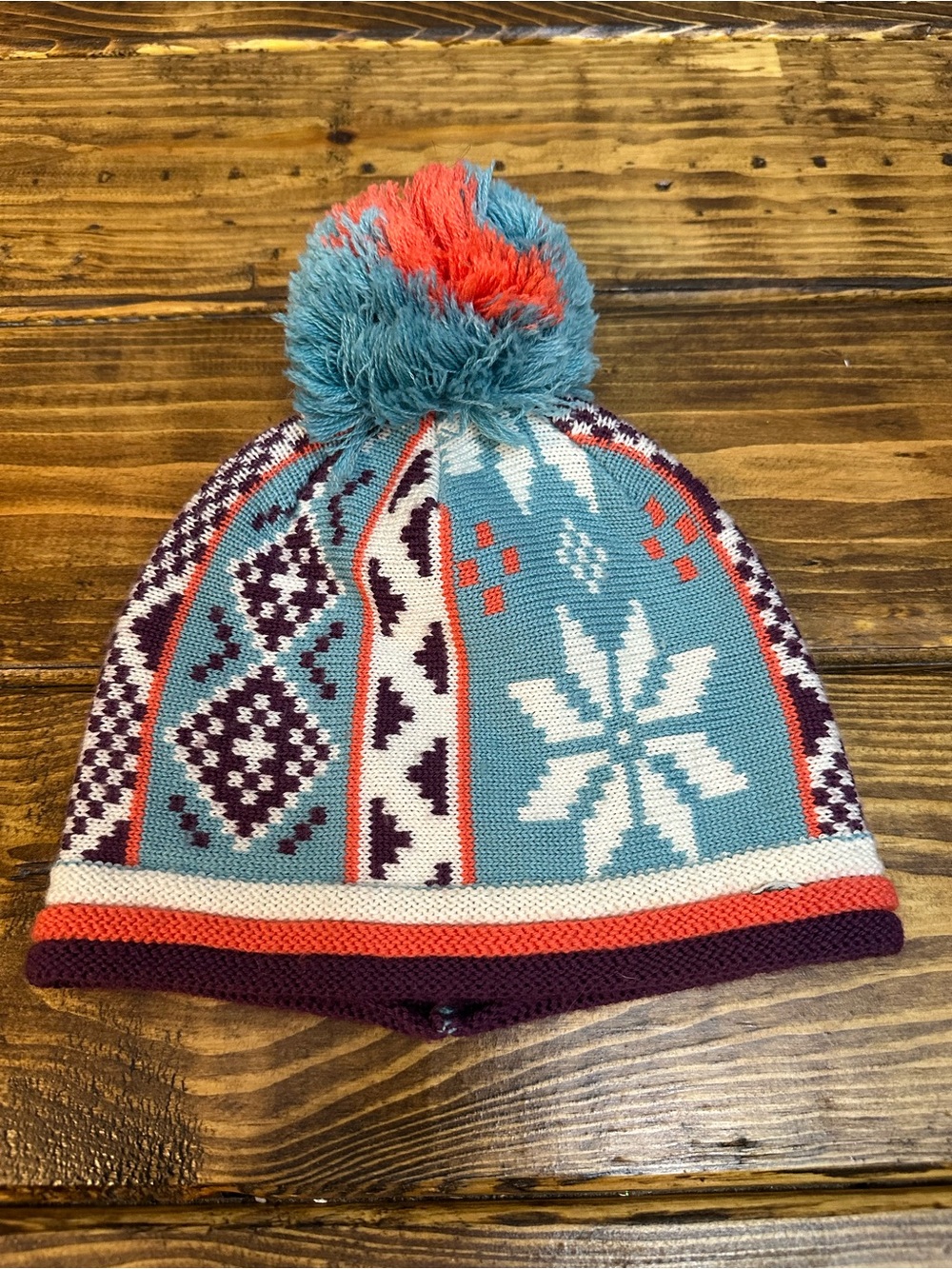 Smartwool Kid Snowflake Beanie Nile Blue Large/X-Large 18022-B46